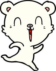 happy cartoon polar bear