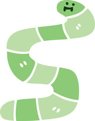 hand drawn quirky cartoon snake