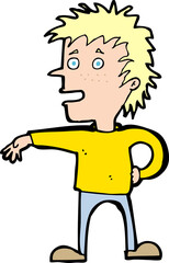 cartoon man making dismissive gesture