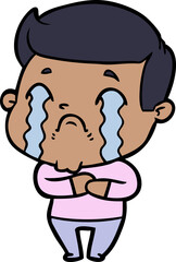 cartoon man crying