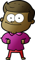 cartoon happy man