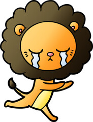 crying cartoon lion