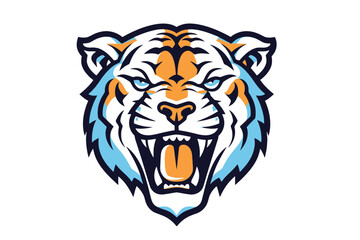 tiger head vector illustration mascot logo esport logo