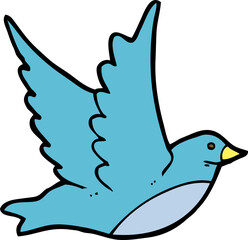 cartoon flying bird