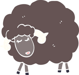cartoon doodle black sheep