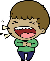 cartoon laughing man