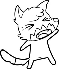 angry cartoon fox