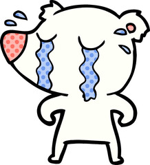 sad little polar bear cartoon