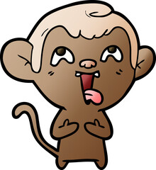 crazy cartoon monkey