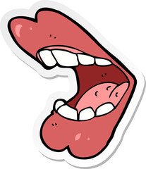 sticker of a cartoon mouth