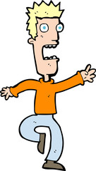 cartoon shrieking man