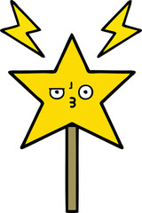 cute cartoon of a magic wand