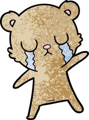 crying bear cartoon chraracter