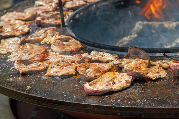 Cuisson gigot à la plancha.