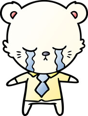crying cartoon polarbear