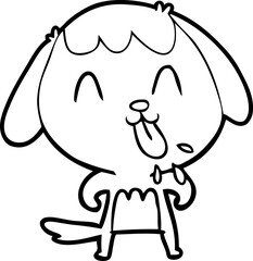 Fototapeta premium cute cartoon dog