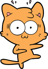 cartoon surprised cat