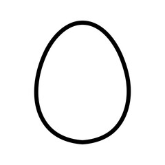 Egg vector icon, breakfast food symbol color editable