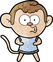 cartoon surprised monkey