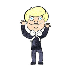 Obraz premium cartoon man wearing bow tie