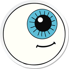 sticker of a cartoon eyeball