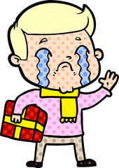 cartoon man crying