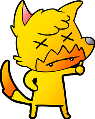 dead fox cartoon character