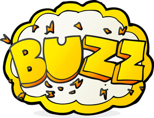 freehand drawn cartoon buzz symbol