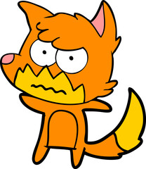 cartoon annoyed fox