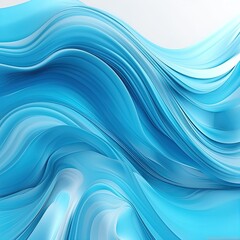 Fototapeta premium 3d render, abstract minimal neon background with glowing wavy line. Blue futuristic wallpaper. Generative AI
