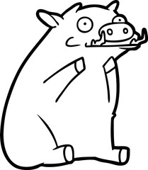 cartoon warthog