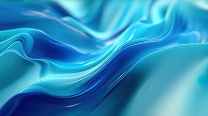 Fototapeta premium 3d render, abstract minimal neon background with glowing wavy line. Blue futuristic wallpaper. Generative AI
