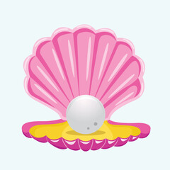 seashell vector illustration cartoon design
