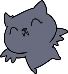 Obraz premium freehand drawn cartoon of cute kawaii bat