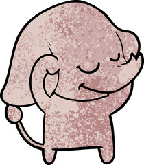 cartoon smiling elephant