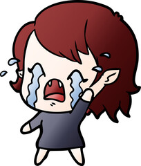 cartoon crying vampire girl