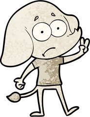 cartoon unsure elephant
