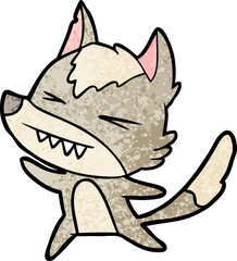 angry wolf cartoon