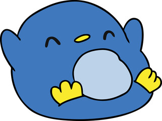 cartoon illustration kawaii of a cute penguin