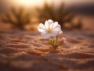 blooming desert flower, generative ai