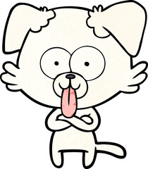 cartoon dog with tongue sticking out