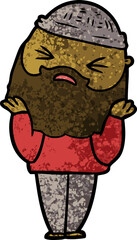 cartoon man with beard