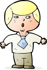 cartoon shocked boy
