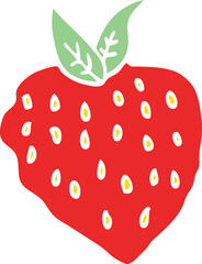 cartoon doodle strawberry