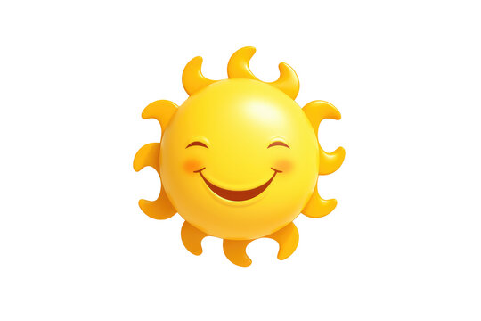 Yellow sun cartoon character, png stock photo file cut out and isolated on a transparent background