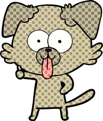 cartoon dog with tongue sticking out