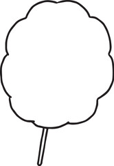 夏祭りの綿菓子線画