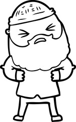 Fototapeta premium cartoon man with beard
