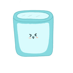 kawaii water glass