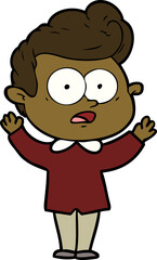 cartoon staring man